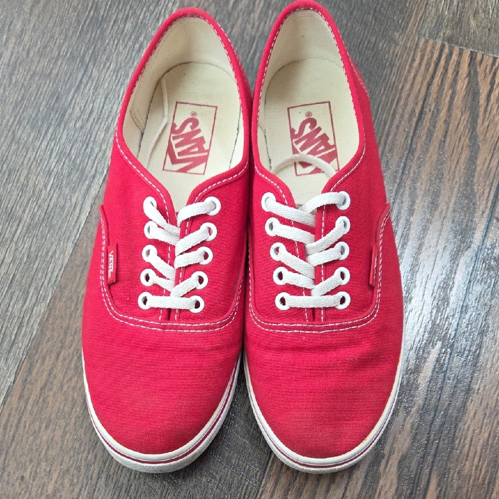 Vans Bold Red Canvas Shoes